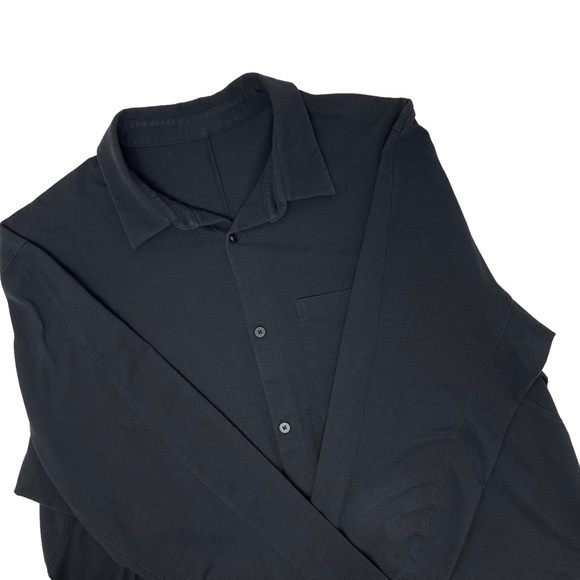 Lululemon Men’s Live in Practice Black Button Up Shirt Size XL? *No Tag* - Picture 1 of 8